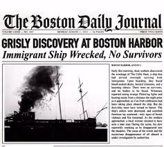 fake news headline of boston harbor disaster